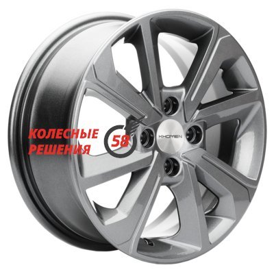 Khomen Wheels KHW1501 (Lada Granta) Gray 6x15/4x98 D58.6 ET36  