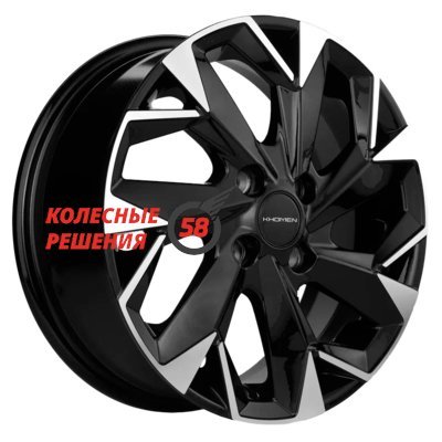 Khomen Wheels KHW1508 (Vesta) Black-FP 6x15/4x100 D60.1 ET50  