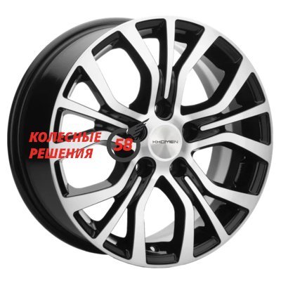 Khomen Wheels KHW1608 (Opel Zafira) Black-FP 6.5x16/5x110 D65.1 ET43  