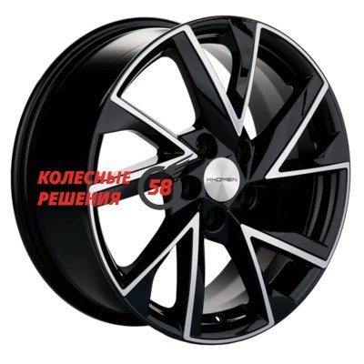 Khomen Wheels KHW1714 (Changan CS35/CS35 Pro) Black-FP 7x17/5x110 D63.3 ET46  