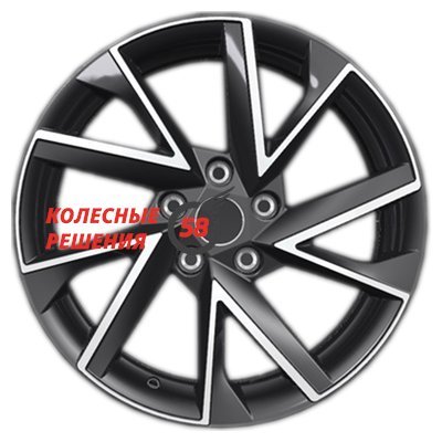 Khomen Wheels KHW1714 (Teana/X-trail) Black-FP 7x17/5x114.3 D66.1 ET45  