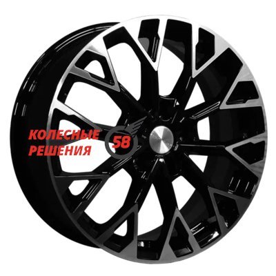 Khomen Wheels KHW1718 (Jac/Москвич 3) Black-FP 7x17/5x108 D54.1 ET40  