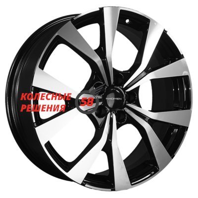 Khomen Wheels KHW1906 (Exeed VX/TXL/LX) Black-FP 7x19/5x108 D65.1 ET36  