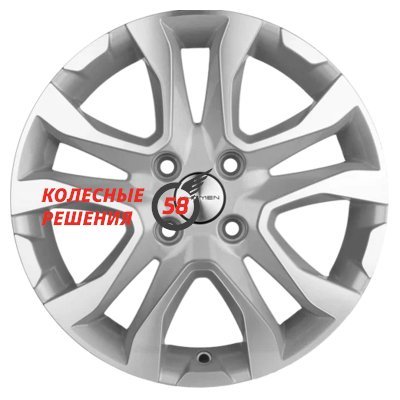 Khomen Wheels KHW1503 (Rio/Solaris) F-Silver-FP 6x15/4x100 D54.1 ET46  