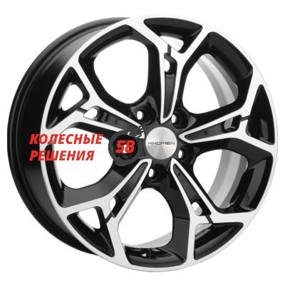 Khomen Wheels KHW1702 (Changan CS35/CS35 Pro) Black-FP 7x17/5x110 D63.3 ET46  