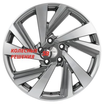 Khomen Wheels KHW1801 (Teana/X-trail) Gray-FP 7.5x18/5x114.3 D66.1 ET45  