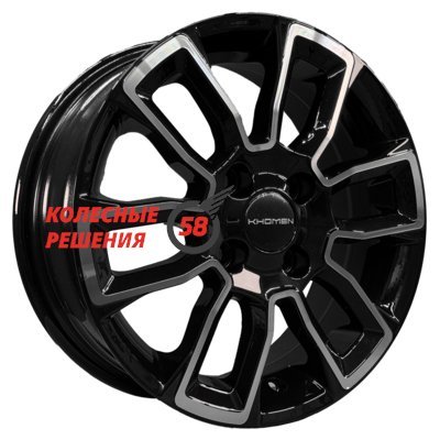 Khomen Wheels KHW1406 (Honda Civic) Black-FP 5.5x14/4x100 D56.1 ET45  